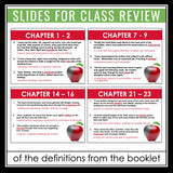 The Giver Vocabulary Booklet, Presentation, and Answer Key with Definitions