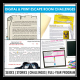 Grammar Challenge Digital Print Program - Lessons, Escape Room Games, & Quizzes