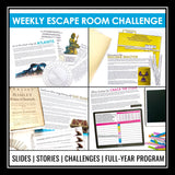 Grammar Challenge Program - Lessons, Escape Room Style Games, & Quizzes