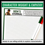 The Maze Runner Assignment - Writing Ben’s Journal Character Analysis Activity