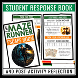 The Maze Runner Escape Room Activity - Breakout Review for James Dashner's Novel