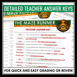 The Maze Runner Figurative Language Literary Device Assignments and Answer Keys