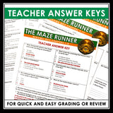 The Maze Runner Quizzes - Multiple Choice and Quote Quizzes - Answer Key