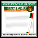 The Maze Runner Writing Prompts - Video Clips and Journal Writing Topics