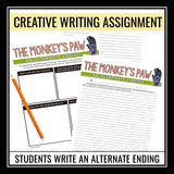 The Monkey's Paw by W.W. Jacobs - Short Story Slides, Assignments, & Activities