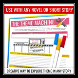 Theme Assignment for Any Novel or Short Story - Story Elements Literary Devices