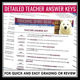 Touching Spirit Bear Figurative Language Assignments and Answer Keys