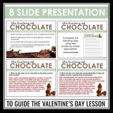 Valentine's Day Reading Comprehension Article & Assignment - Chocolate