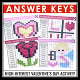 Valentine's Day Parts of Speech Activity - Coloring Hidden Mystery Pictures