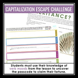 Verb Moods Grammar Activity Escape Room Challenge, Presentation, and Quiz
