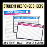 Video Journal Writing Prompts - Video Clip Opinion and Personal Writing Volume 1