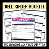 Vocabulary Bell Ringers - Standardized Test Prep Weekly Practice Slides Activity