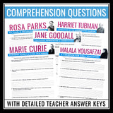 Women’s History Month Reading Comprehension Bundle: 5 Articles & Assignments