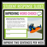 Word Choice Bell Ringers - Improving Vocabulary Weekly Digital Practice Activity