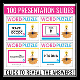 Word Puzzles Brain Teasers - Fun Logic Rebus Puzzles Brain Break Game - Volume 2