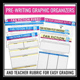 Fan Fiction Writing - Presentation, Handout, and Narrative Graphic Organizers