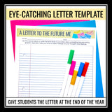 First Day of School Writing Activity - Back to School Writing to My Future Self