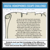 Homophones Escape Room Digital Grammar Game, Slides, & Quiz - You're vs. Your