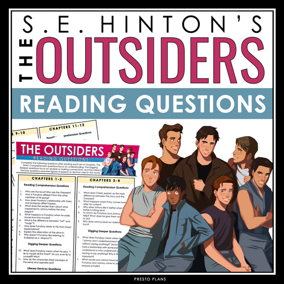 The Outsiders Questions - Comprehension and Analysis Chapter Reading Questions