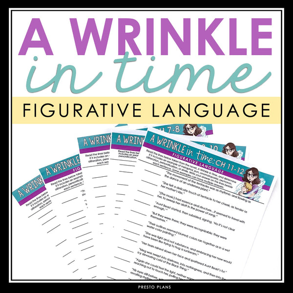 A Wrinkle in Time Figurative Language Assignments and Answer Keys