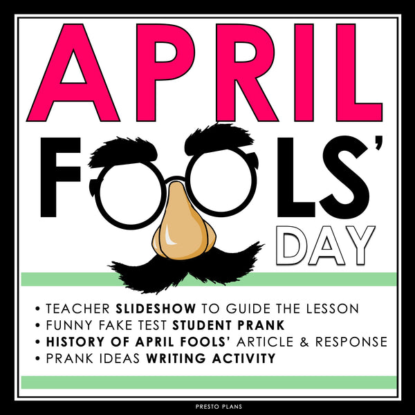 April Fools' Day Activities - Nonfiction Reading, Student Prank, and Writing