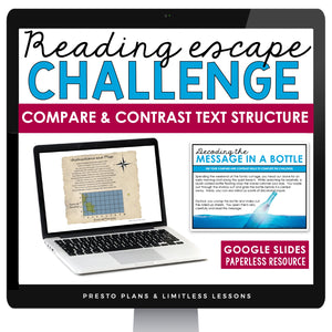 COMPARE AND CONTRAST DIGITAL ACTIVITY READING ESCAPE CHALLENGE