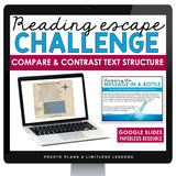 COMPARE AND CONTRAST DIGITAL ACTIVITY READING ESCAPE CHALLENGE