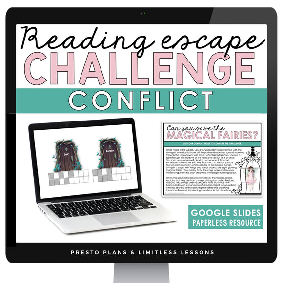 CONFLICT TYPES DIGITAL ACTIVITY READING ESCAPE CHALLENGE