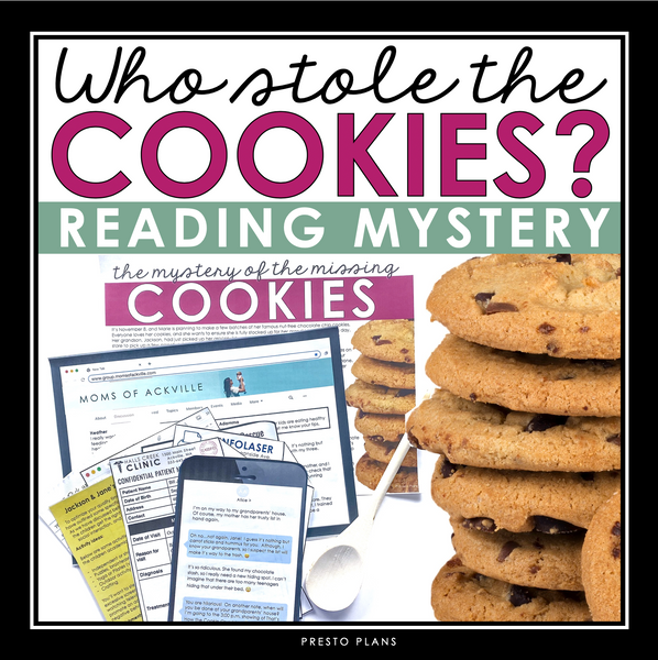 Close Reading Mystery Text Evidence Inference Activity - Who Ate the Cookies?