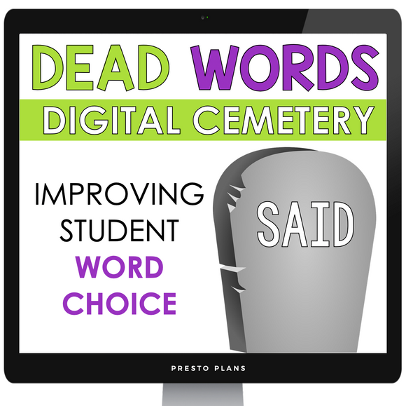 DEAD WORDS DIGITAL HALLOWEEN WORD CHOICE ACTIVITY
