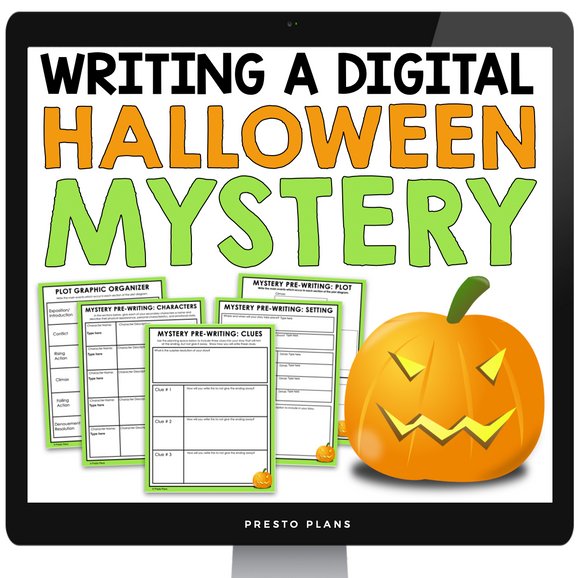 DIGITAL HALLOWEEN WRITING ACTIVITY - MYSTERY WRITING