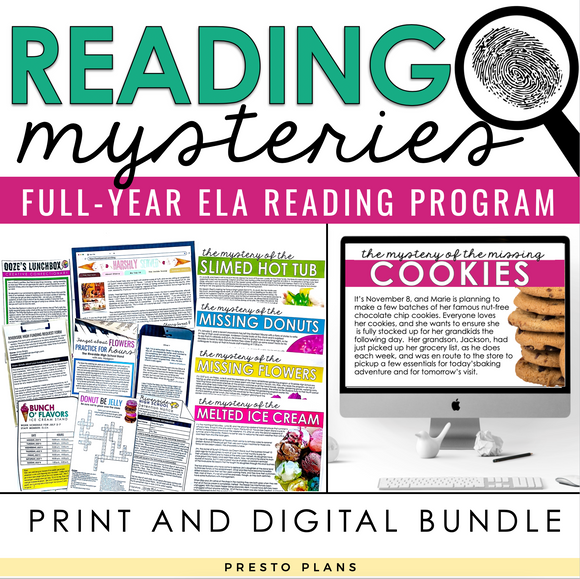 READING MYSTERIES FULL-YEAR ELA PROGRAM | PRINT AND DIGITAL BUNDLE