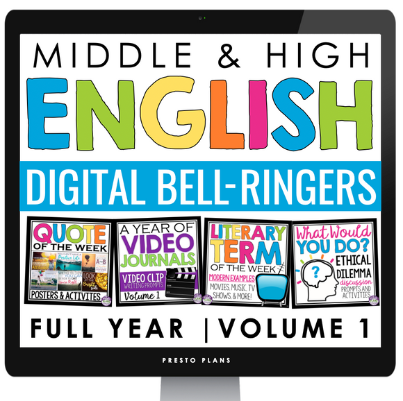 DIGITAL ENGLISH BELL RINGERS FOR GOOGLE SLIDES VOLUME 1