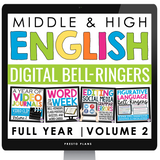 DIGITAL ENGLISH BELL RINGERS FOR GOOGLE SLIDES VOLUME 2