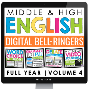 DIGITAL ENGLISH BELL RINGERS FOR GOOGLE SLIDES VOLUME 4