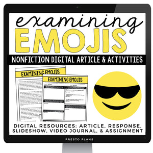 DIGITAL NONFICTION ARTICLE AND ACTIVITIES INFORMATIONAL TEXT: EXAMINING EMOJIS