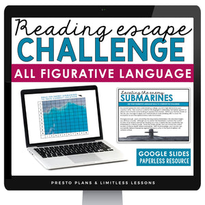 Figurative Language Presentation & Escape Room Close Reading Digital Activity