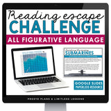 Figurative Language Presentation & Escape Room Close Reading Digital Activity