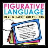 Figurative Language Flashcards and Posters - Poetry Terms Study Cards