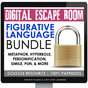 DIGITAL FIGURATIVE LANGUAGE ESCAPE ROOM BUNDLE