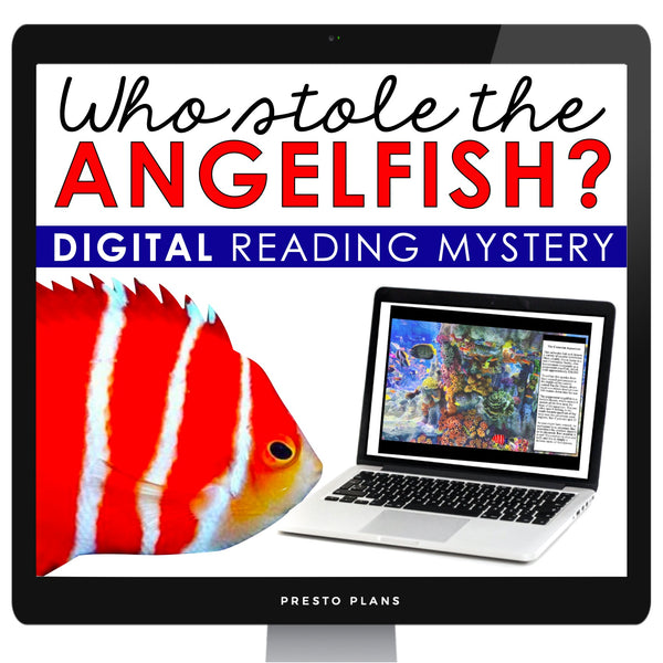 Close Reading Digital Mystery Inference Activity - Who Stole the Fish?