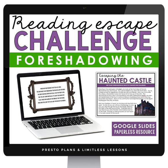 FORESHADOWING DIGITAL ACTIVITY READING ESCAPE CHALLENGE