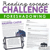 FORESHADOWING ACTIVITY INTERACTIVE READING CHALLENGE ESCAPE