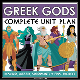 GREEK GODS MYTHOLOGY UNIT READING ACTIVITIES QUIZZES AND FINAL PROJECT