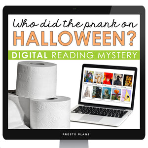 HALLOWEEN CLOSE READING DIGITAL INFERENCE MYSTERY: WHO TOILET PAPERED THE HOUSE?