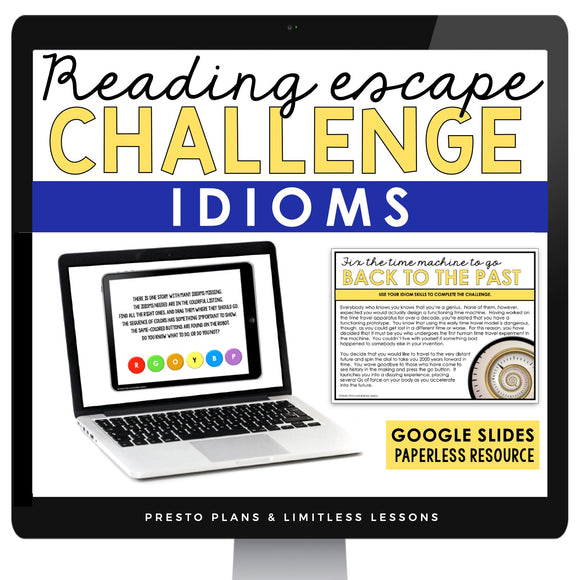 IDIOMS DIGITAL ACTIVITY READING ESCAPE CHALLENGE