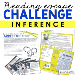 INFERENCE ACTIVITY INTERACTIVE READING CHALLENGE ESCAPE