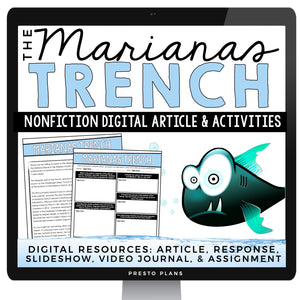 DIGITAL NONFICTION ARTICLE AND ACTIVITIES INFORMATIONAL TEXT: MARIANAS TRENCH