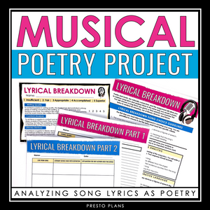 Poetry Analysis Using Song Lyrics Project - Teaching Poetry with Music