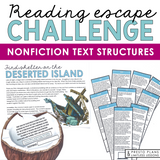 NONFICTION TEXT STRUCTURES ACTIVITY INTERACTIVE READING CHALLENGE ESCAPE